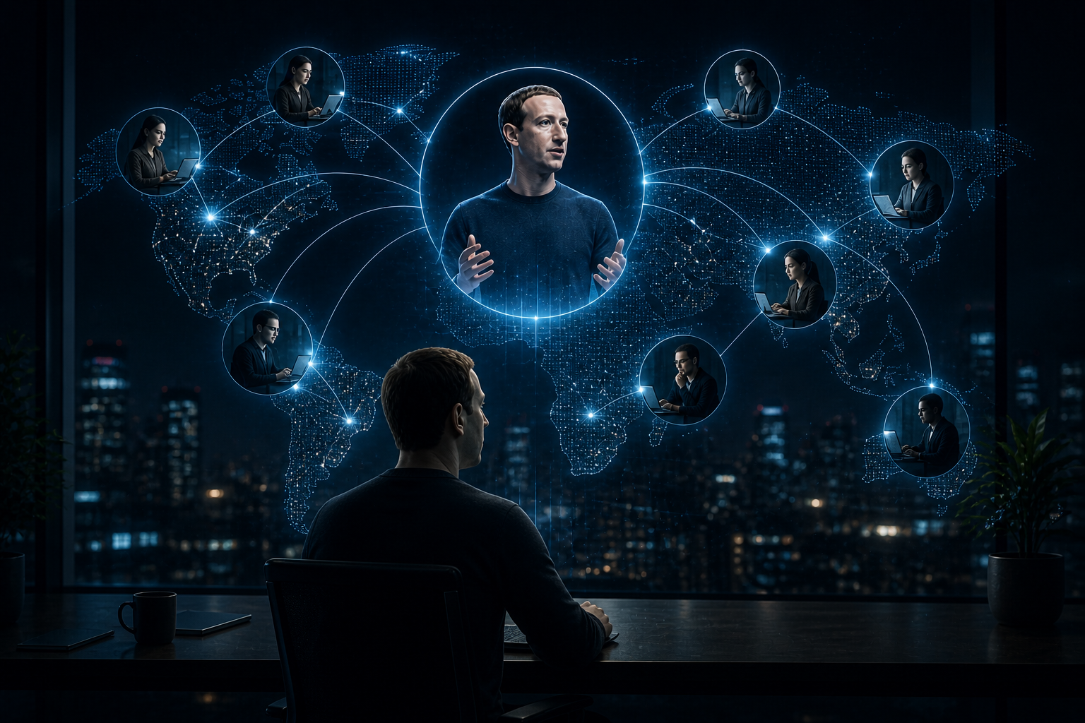 AI system interface displaying a leader's communication style — representing the challenge of encoding human judgment into a machine