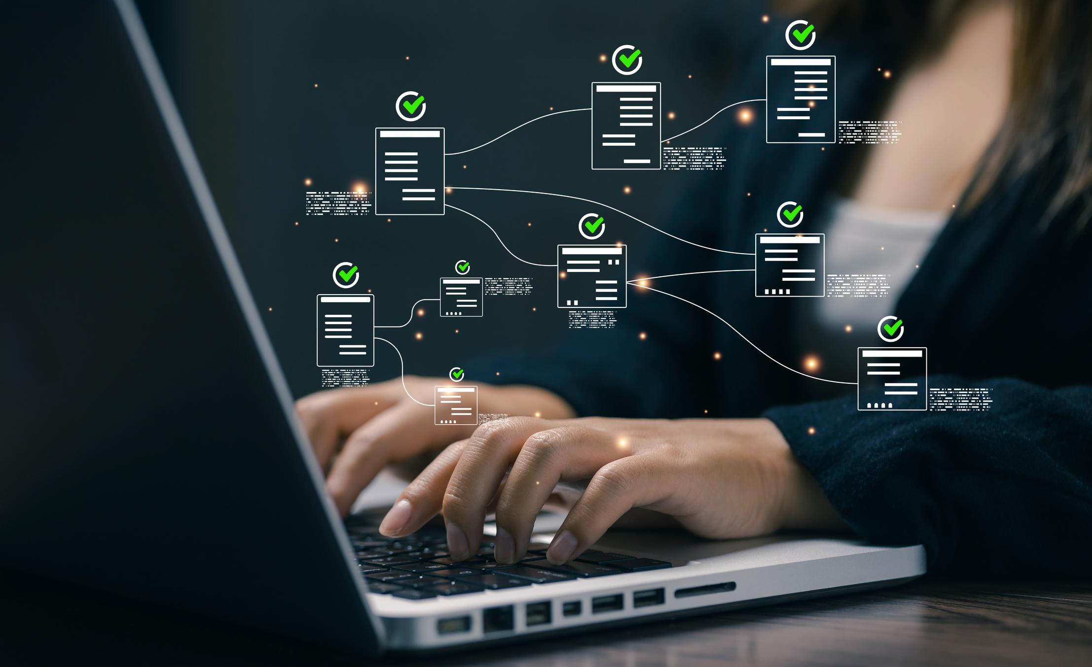 Checklist and control dashboard showing AI output verification steps — structured governance in practice